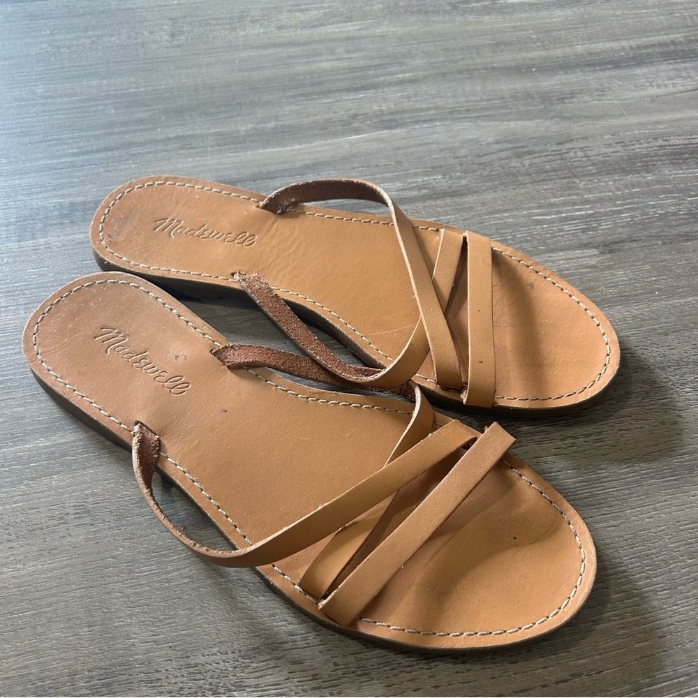Madewell Brown Leather  Strappy Sandals